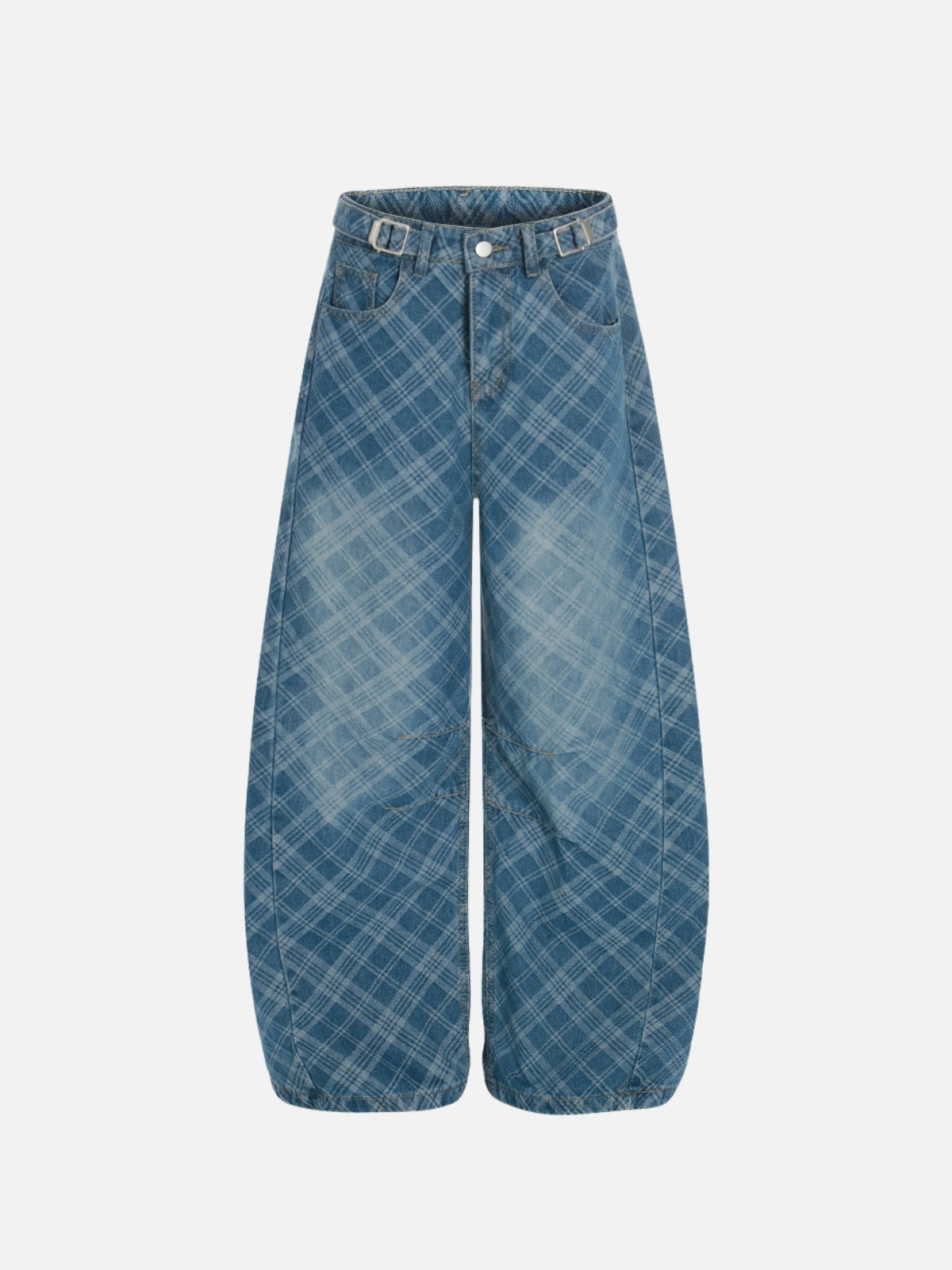 CHECKR - Baggy Print Jeans Blue | Teenwear.eu