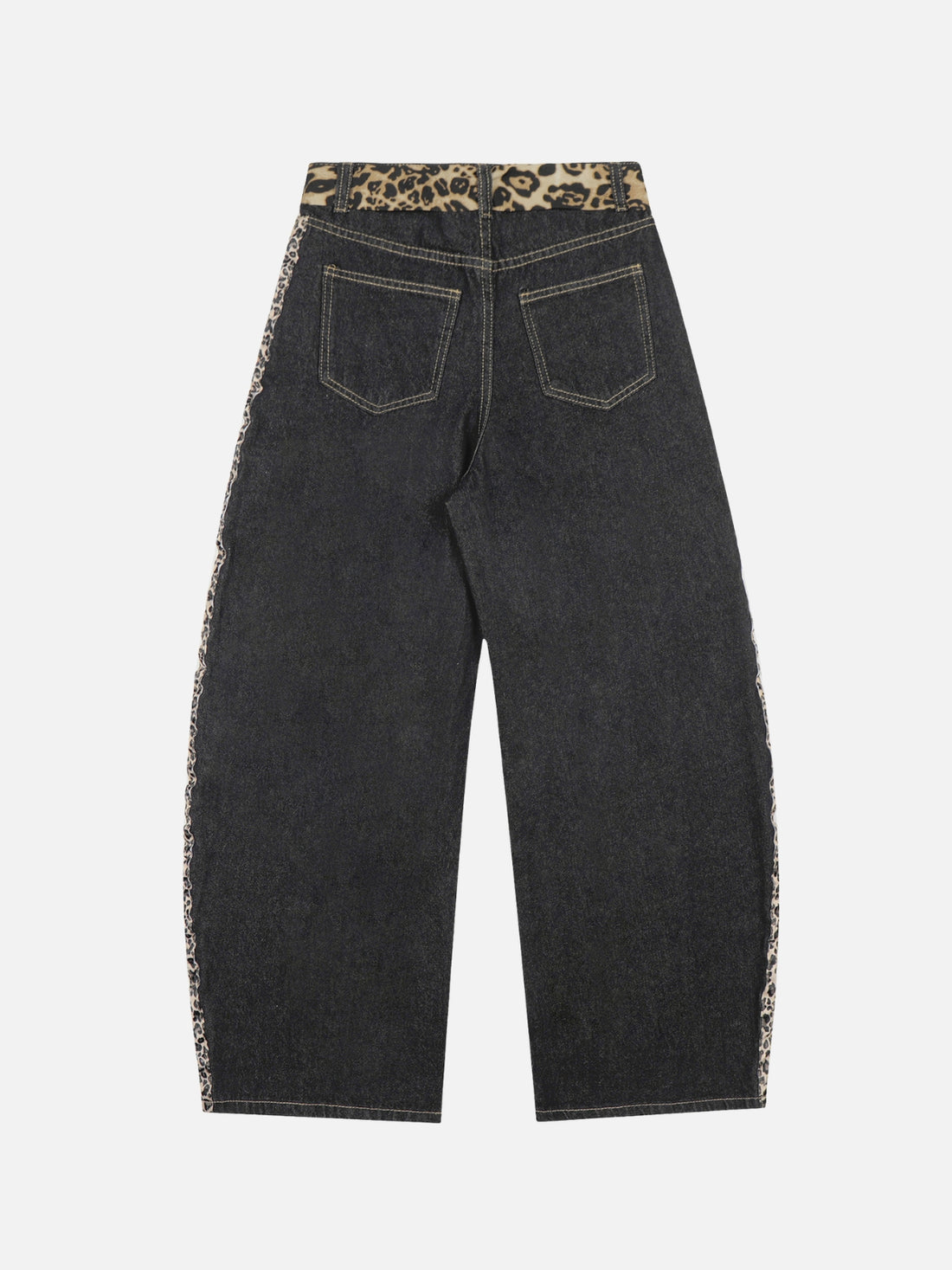 LEOPY - Baggy Print Jeans Black | Teenwear.eu