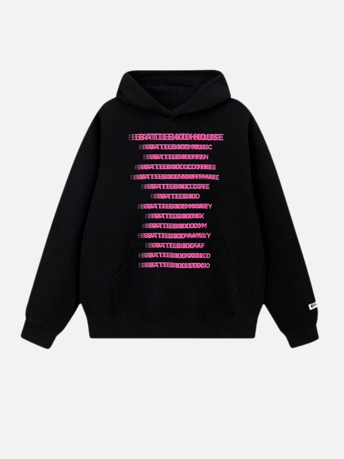 TEXTED - Oversized Graphic Hoodie Black | Teenwear.eu