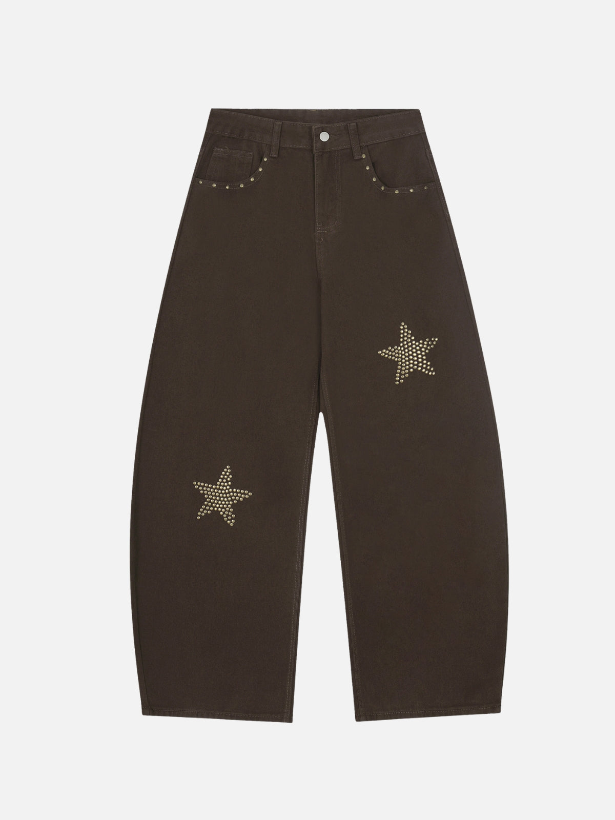 COSMIC STAR - Baggy Graphic Jeans Brown | Teenwear.eu