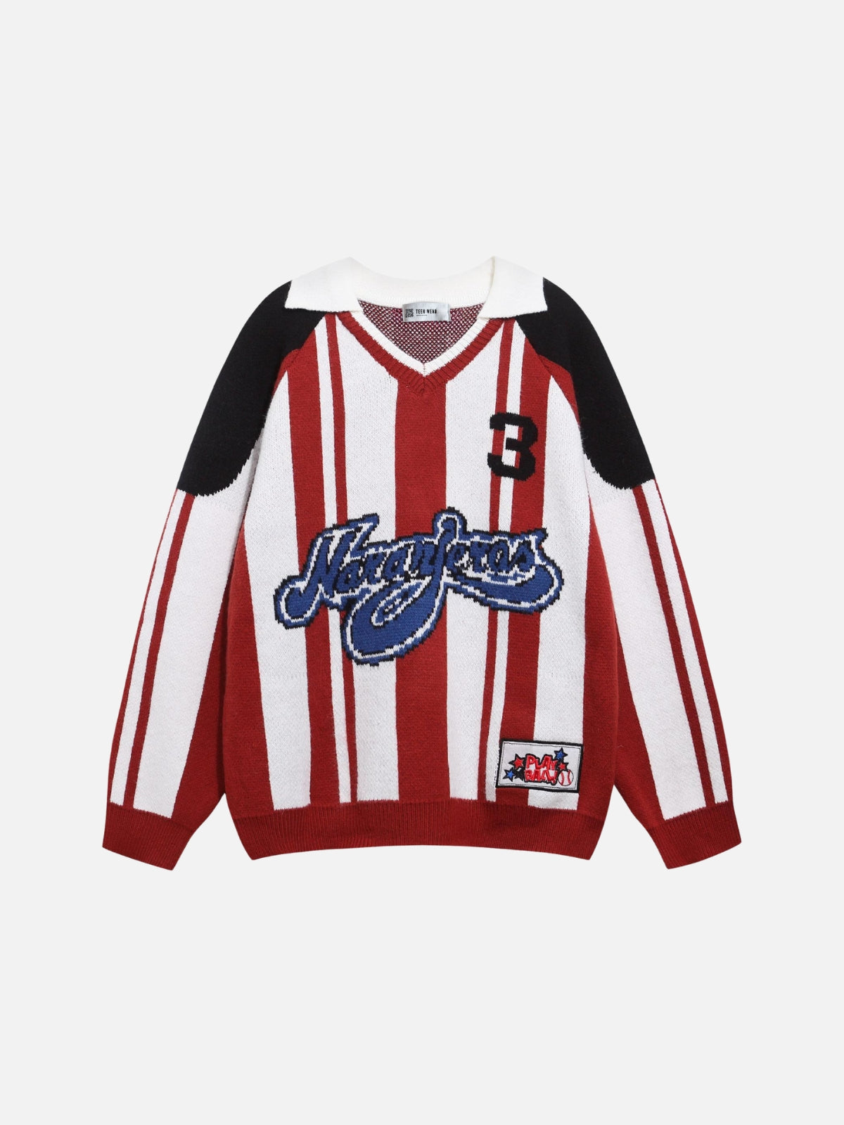 CREWVIBE – Oversized Graphic Sweater Red | Teenwear.eu