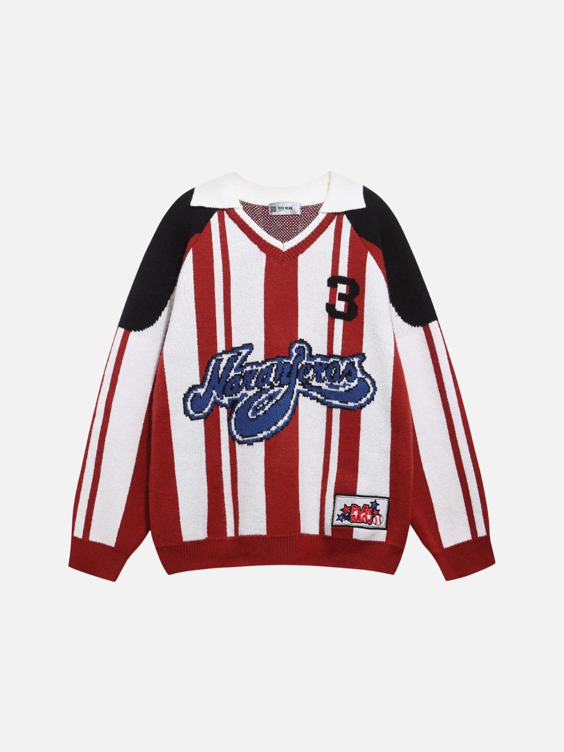 CREWVIBE – Oversized Graphic Sweater Red | Teenwear.eu