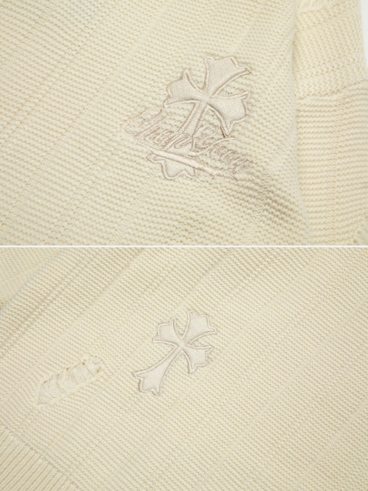 CROSSY - Oversized Embroidered Sweater | Teenwear.eu