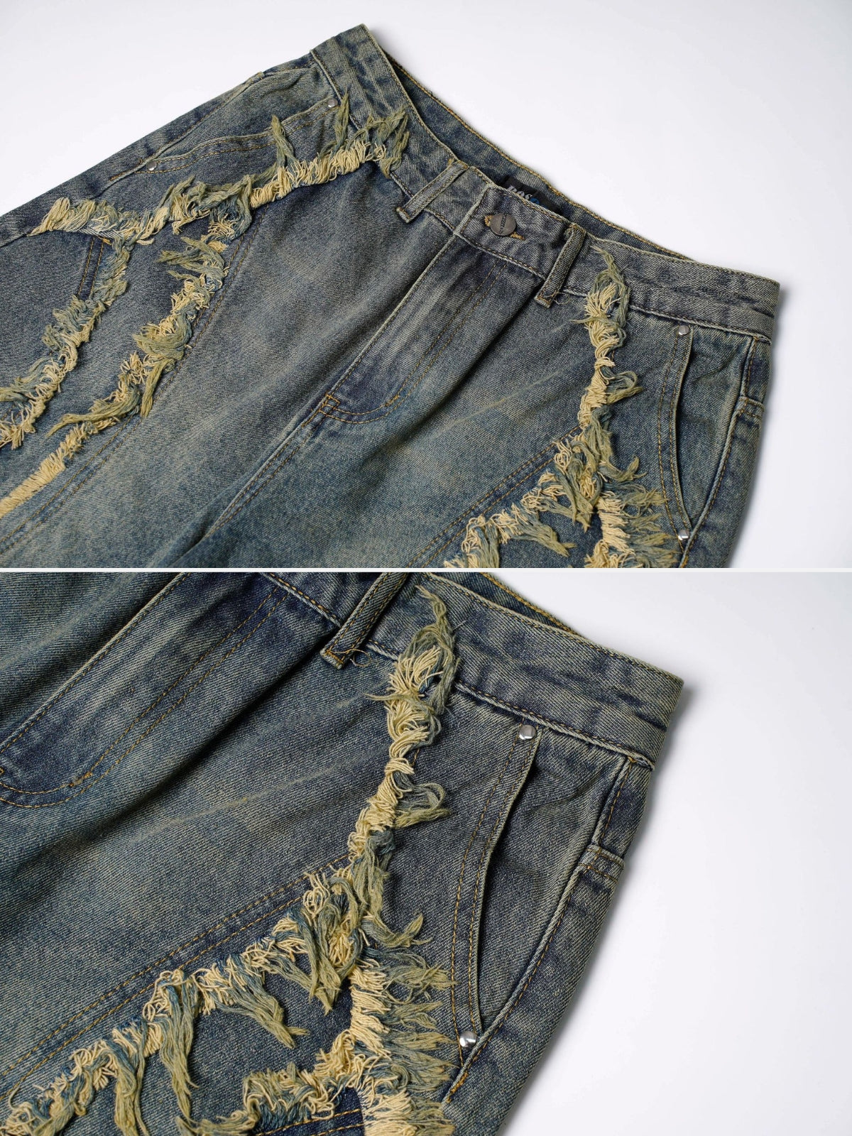 TORNZ - Baggy Denim Embroidered Jorts | Teenwear.eu