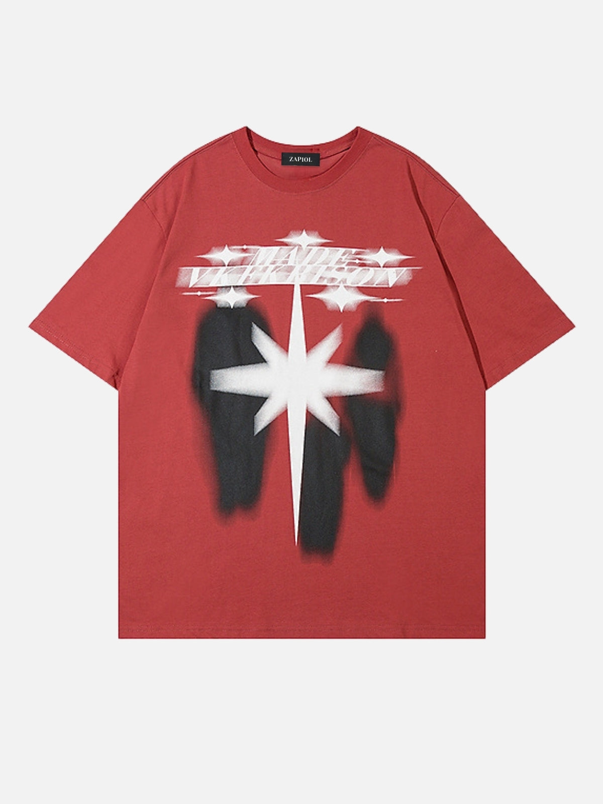 RISON - Oversized Print T-Shirt Red | Teenwear.eu