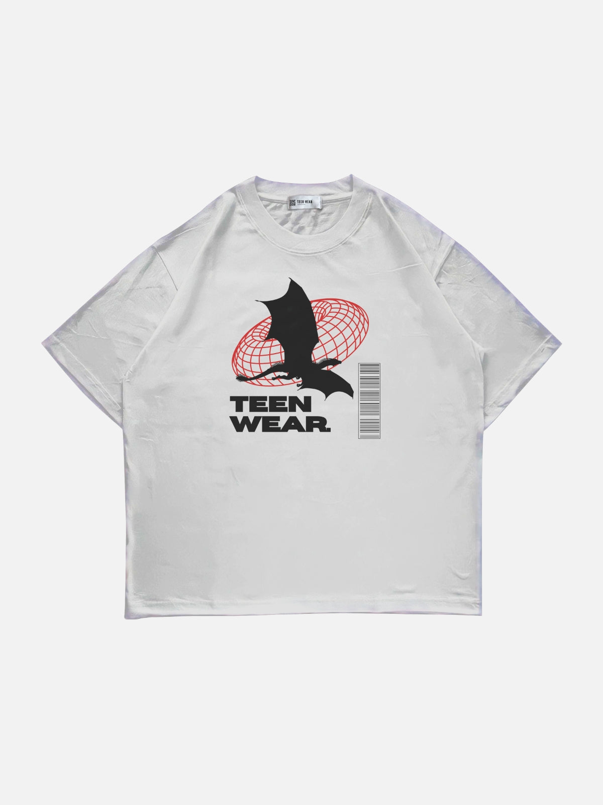 BAT GLOBE - Oversized Print T-shirt White | Teenwear.eu