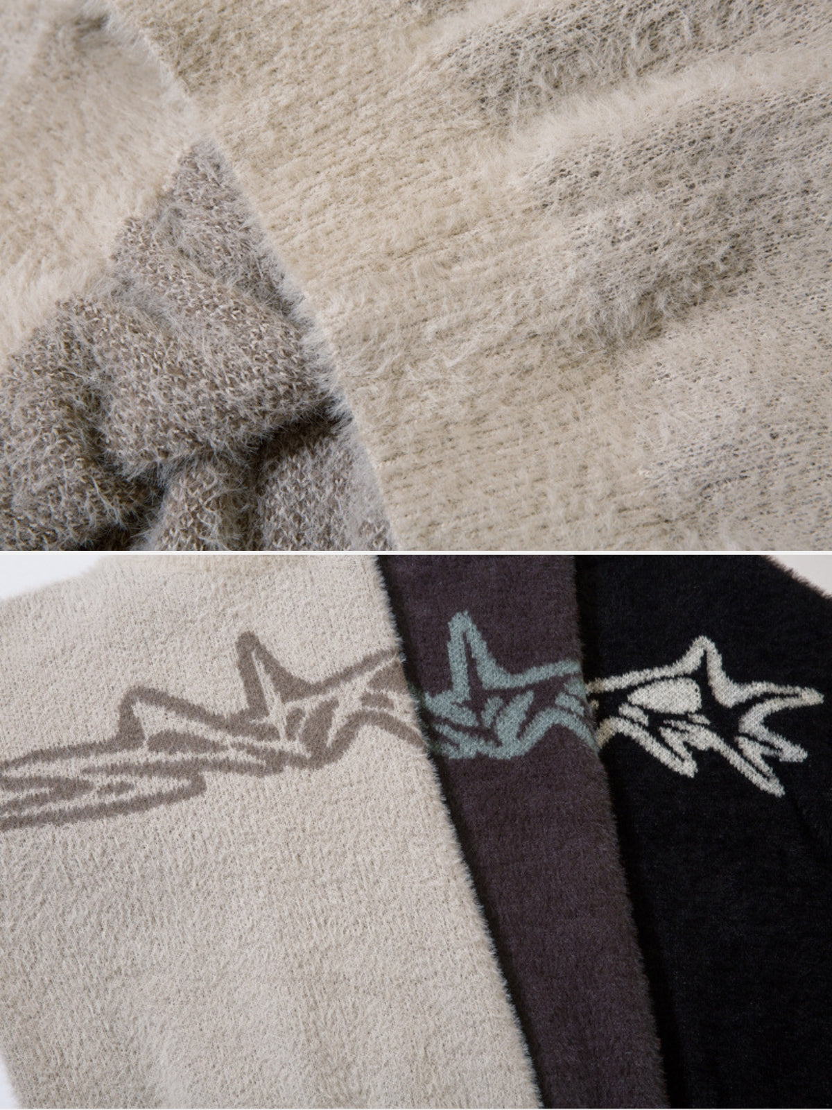 BLURRED STAR - Oversized Graphic Sweater | Teenwear.eu