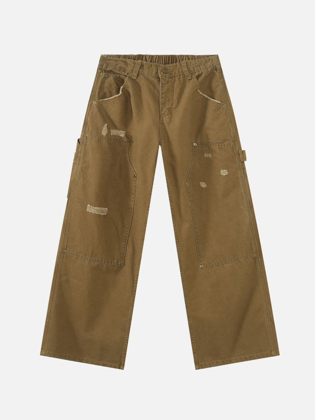 BLAKENED - Baggy Basic Cargo Jeans Brown | Teenwear.eu