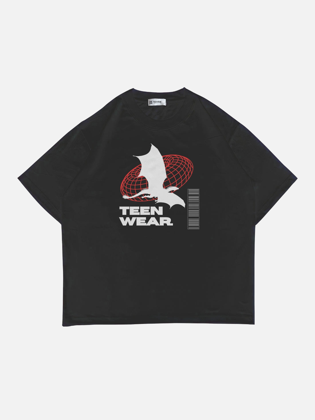 BAT GLOBE - Oversized Print T-shirt White | Teenwear.eu