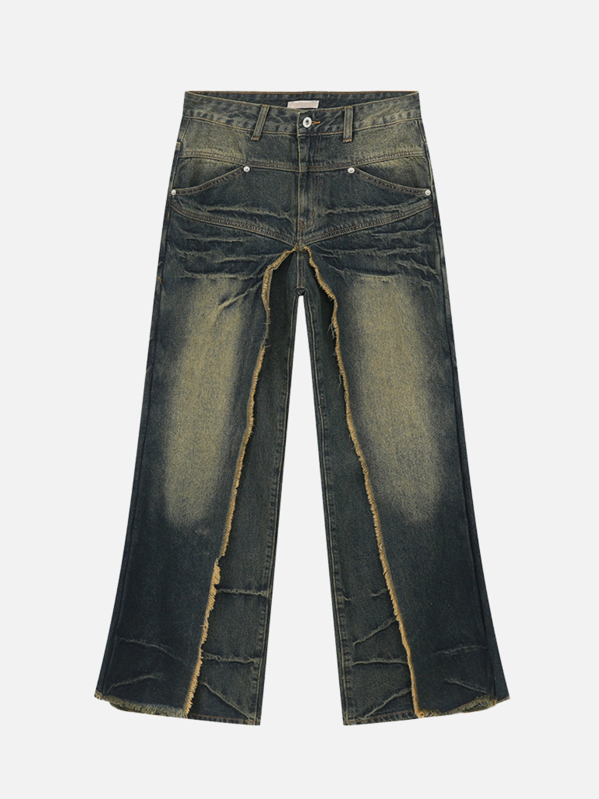 HRYZES - Baggy Embroidered Jeans Blue | Teenwear.eu