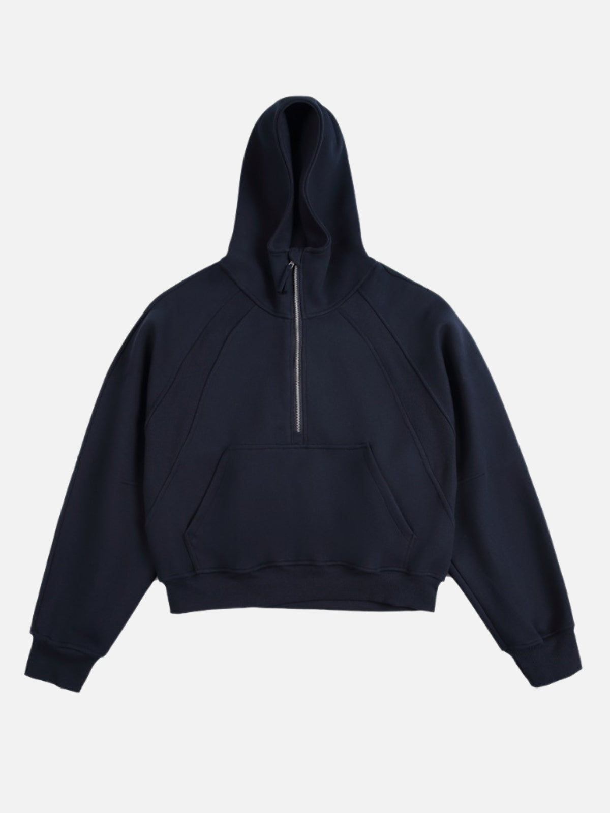 MASTER - Oversized Basic Quarter Zip Hoodie Blue | Teenwear.eu