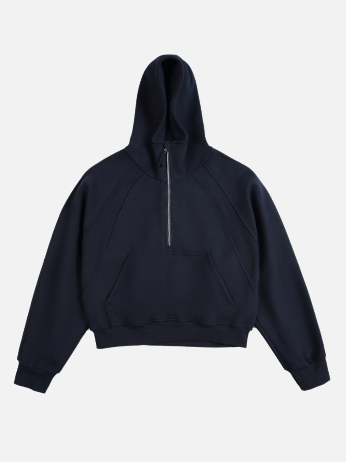 MASTER - Oversized Basic Quarter Zip Hoodie Blue | Teenwear.eu