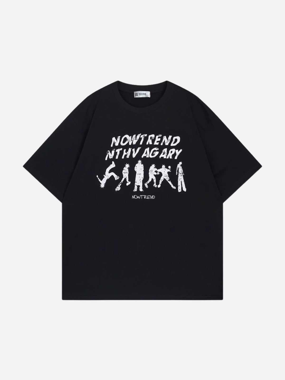 NOWTREND - Oversized Print T-shirt Black | Teenwear.eu