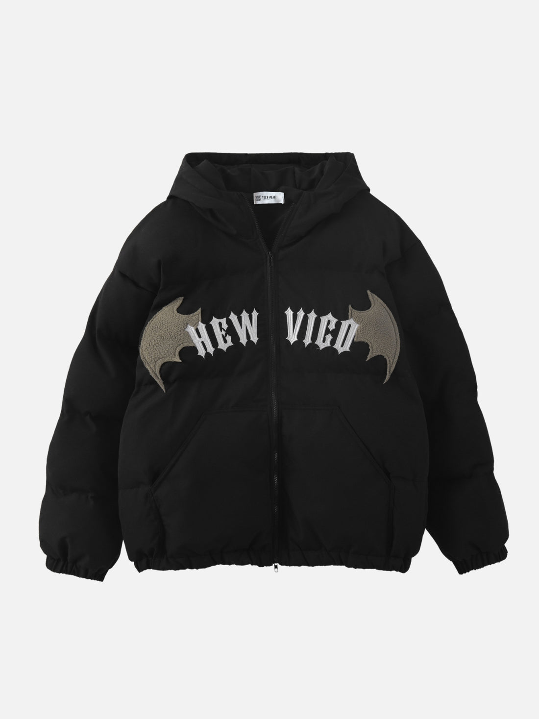 NEW VICO - Puffer Graphic Jacket Black | Teenwear.eu