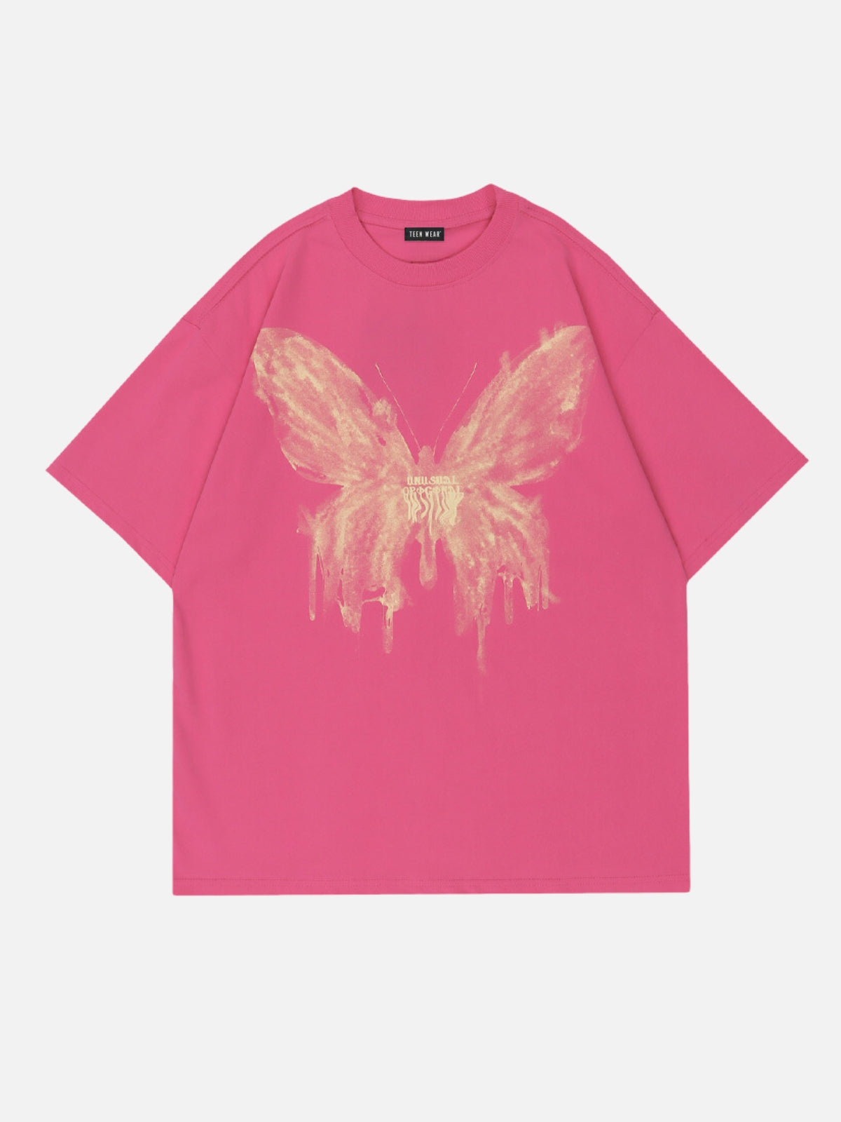 FADYFLY - Oversized Print T-Shirt Pink | Teenwear.eu