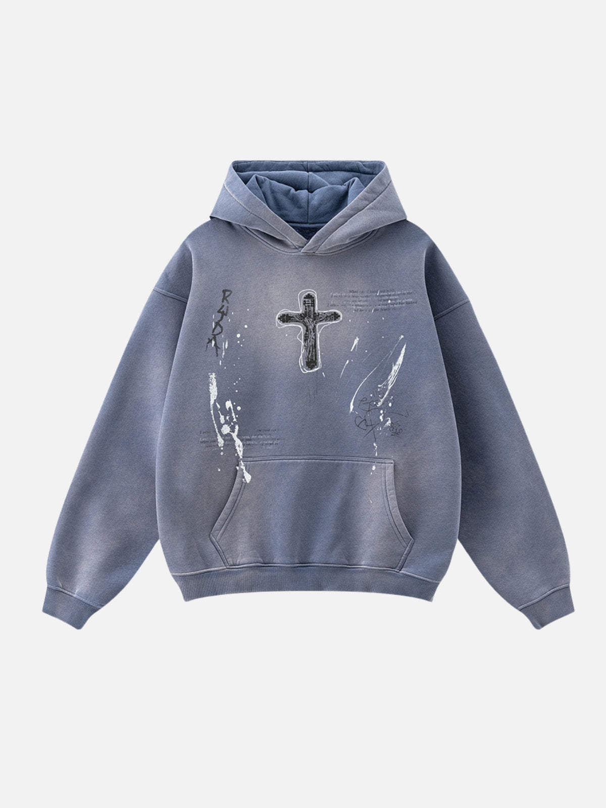 KRISS CROSS - Oversized Print Hoodie Blue | Teenwear.eu