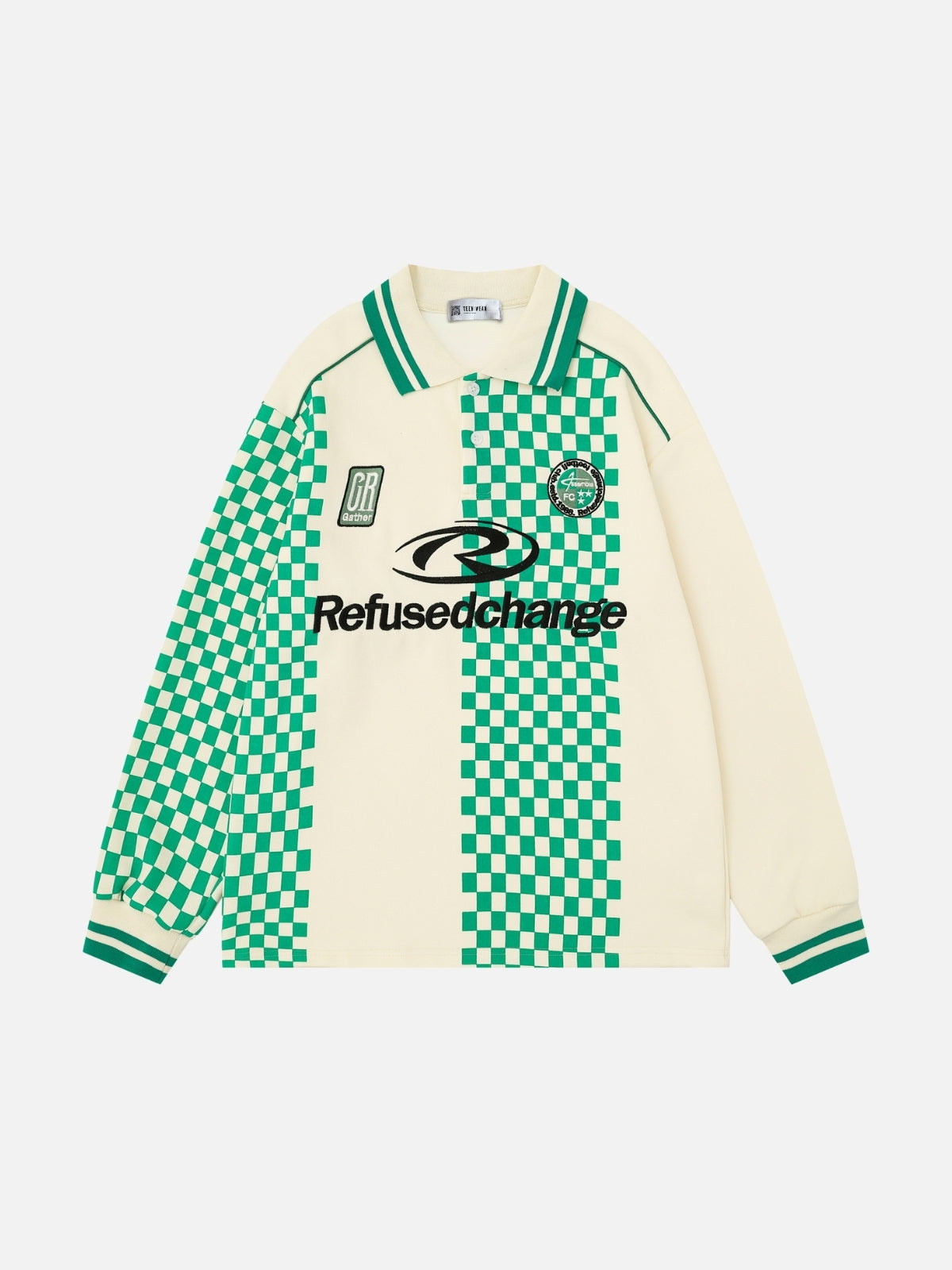 VINTY - Oversized Graphic Polo Shirt Green | Teenwear.eu