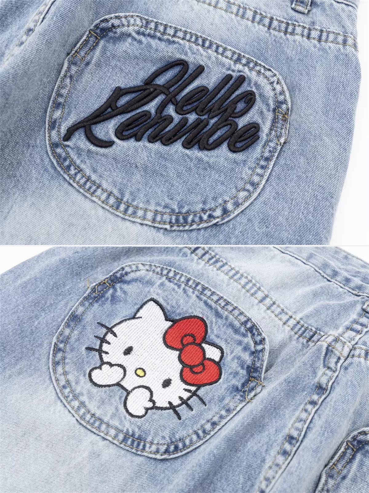 KITTY - Loose Graphic Jeans | Teenwear.eu