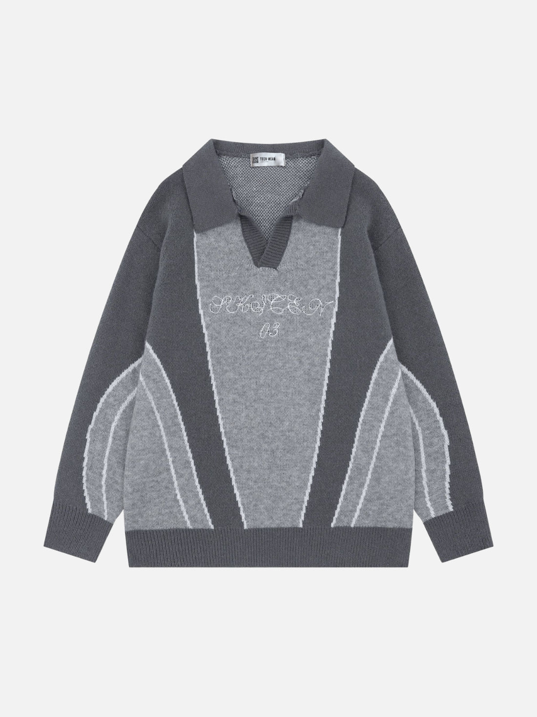 VIBEY - Oversized Graphic Sweater Blue | Teenwear.eu