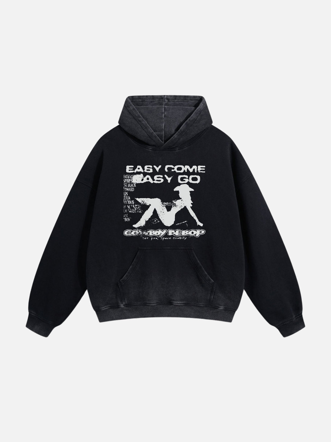 EASY GO - Oversized Print Hoodie Grey | Teenwear.eu