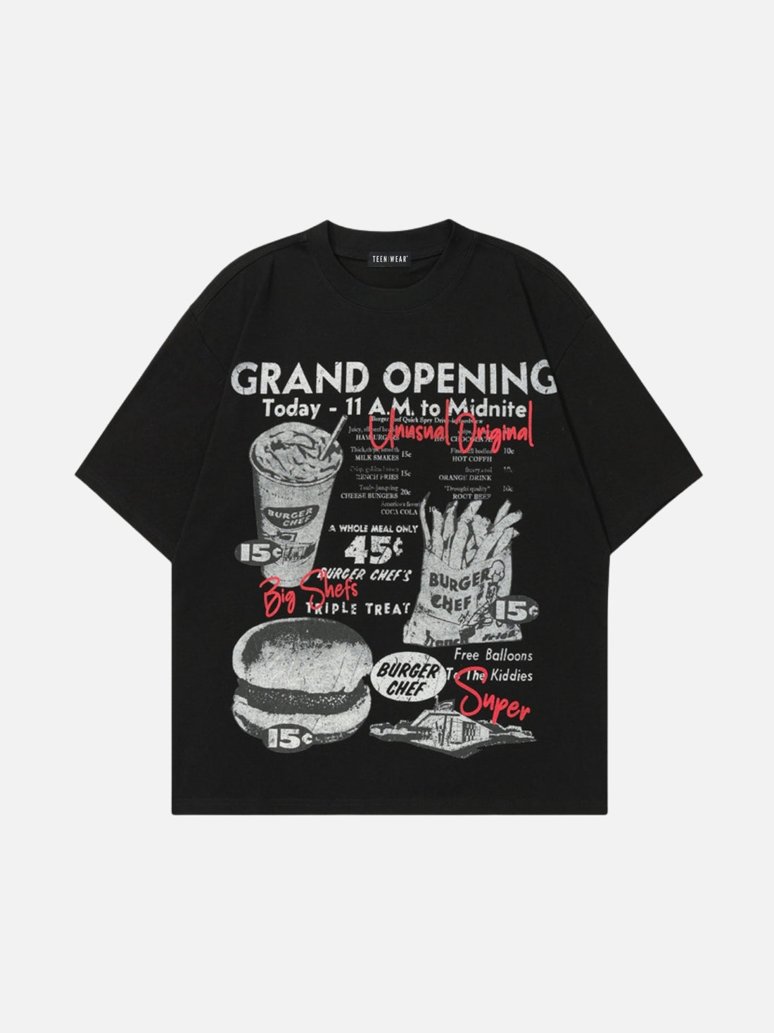 MIDNITE - Oversized Print T-Shirt Beige | Teenwear.eu