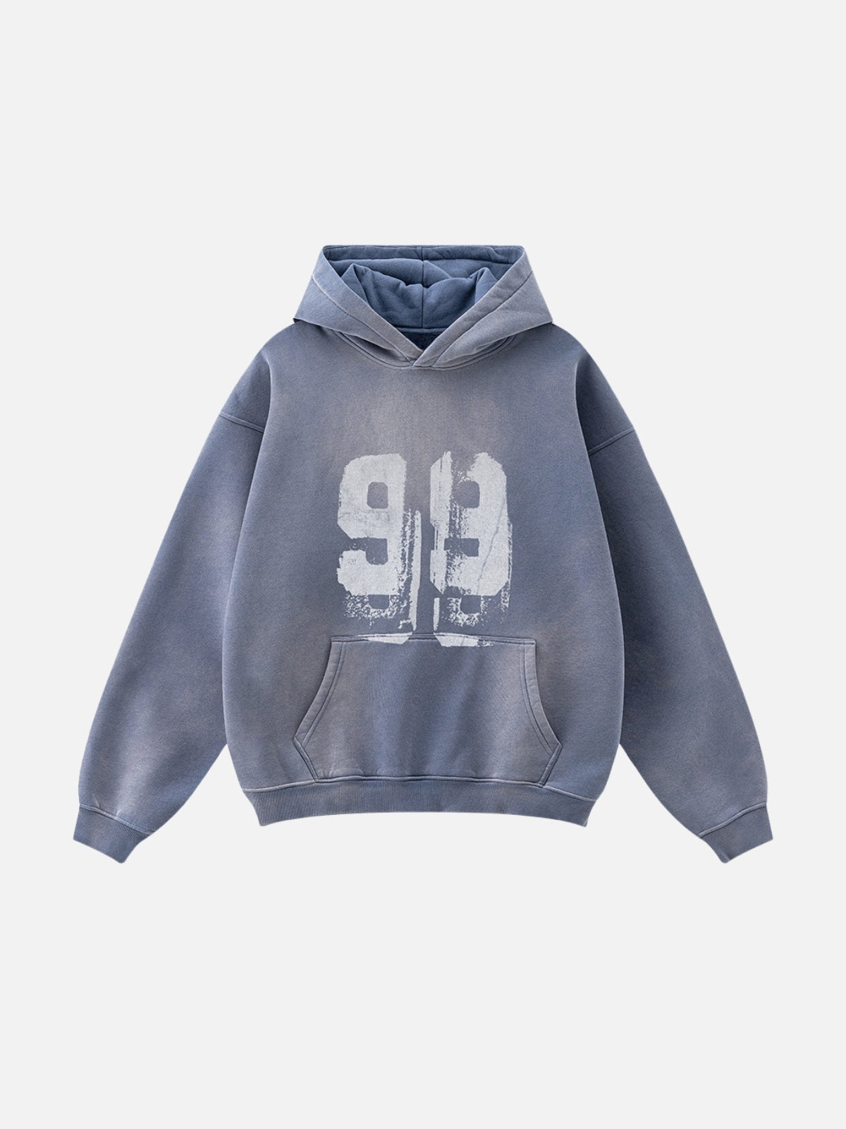 NINETY9 - Oversized Graphic Hoodie Blue | Teenwear.eu