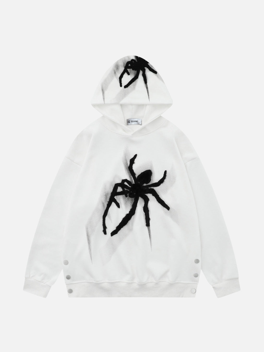 SPIDEROUS - Oversized Embroidered Hoodie Black | Teenwear.eu
