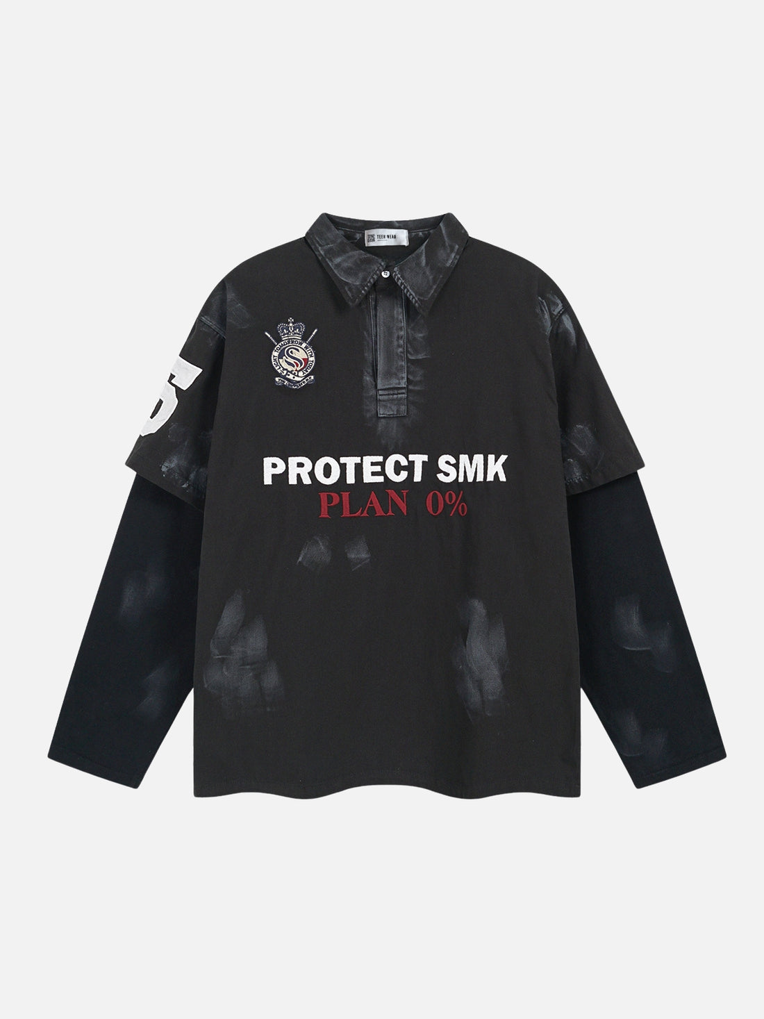 PLAN 0% - Premium Oversized Embroidered Polo Shirt | Teenwear.eu