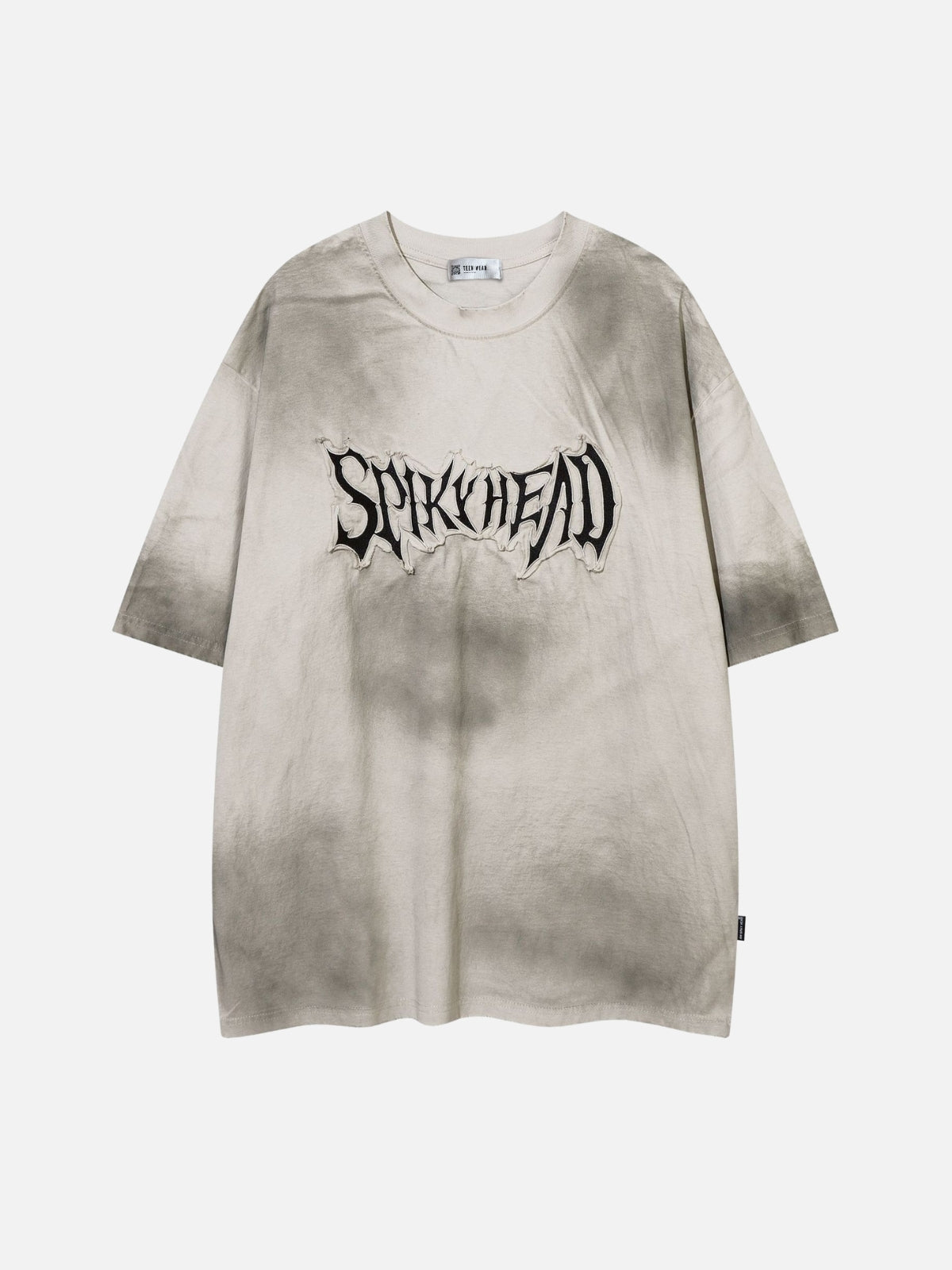 SPIKYHEAD - Oversized Embroidered T-Shirt Beige | Teenwear.eu