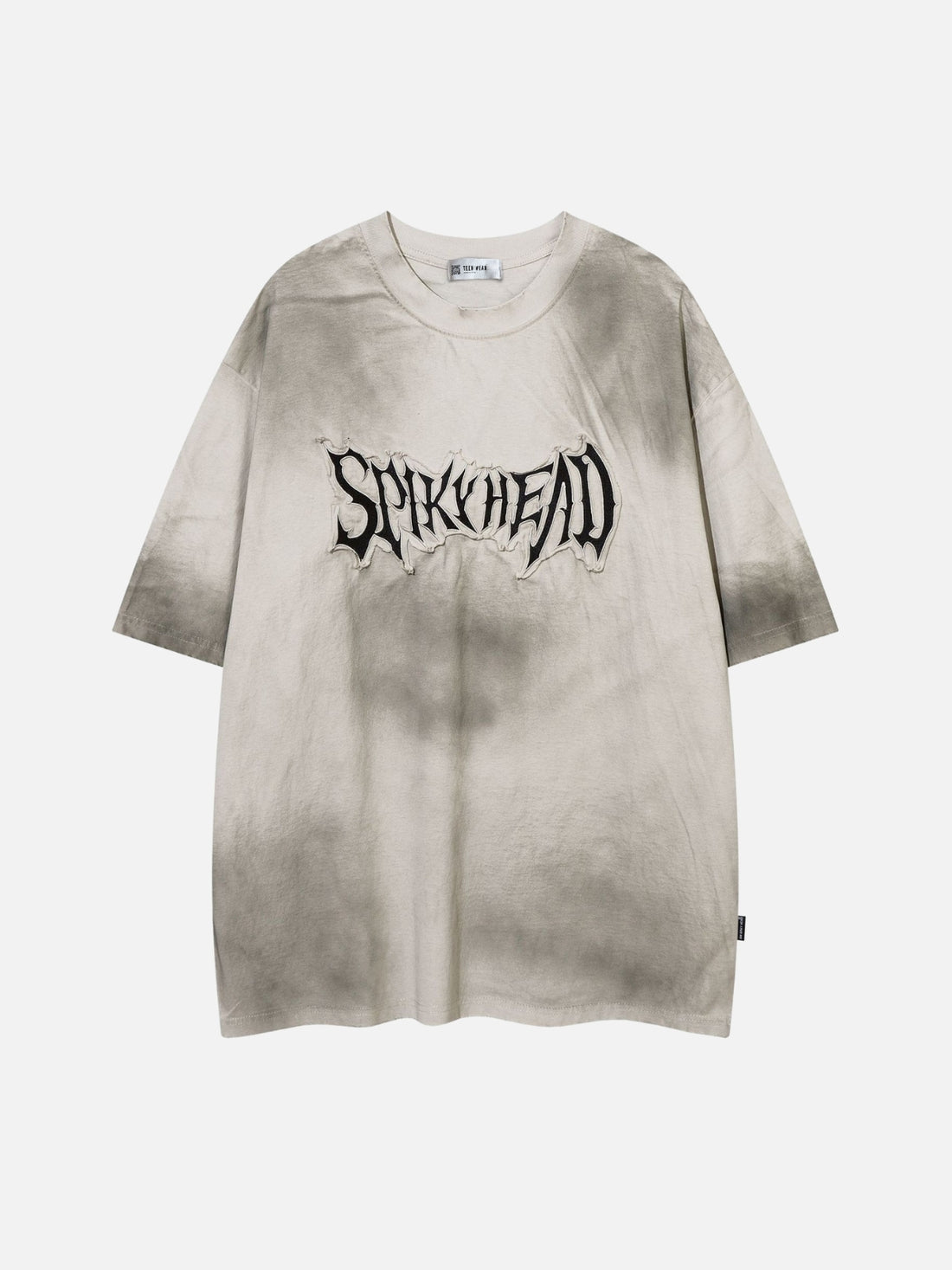 SPIKYHEAD - Oversized Embroidered T-Shirt Beige | Teenwear.eu