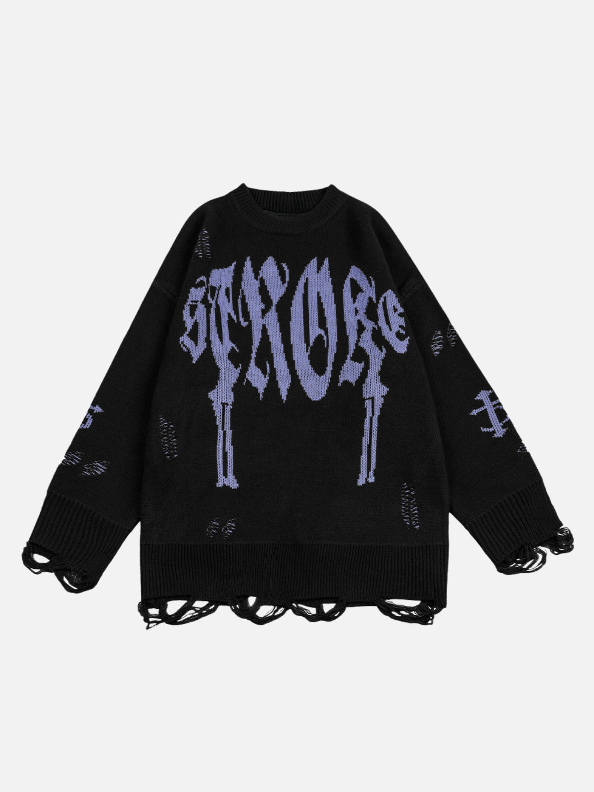 STRONGE - Oversized Graphic Sweater Black | Teenwear.eu