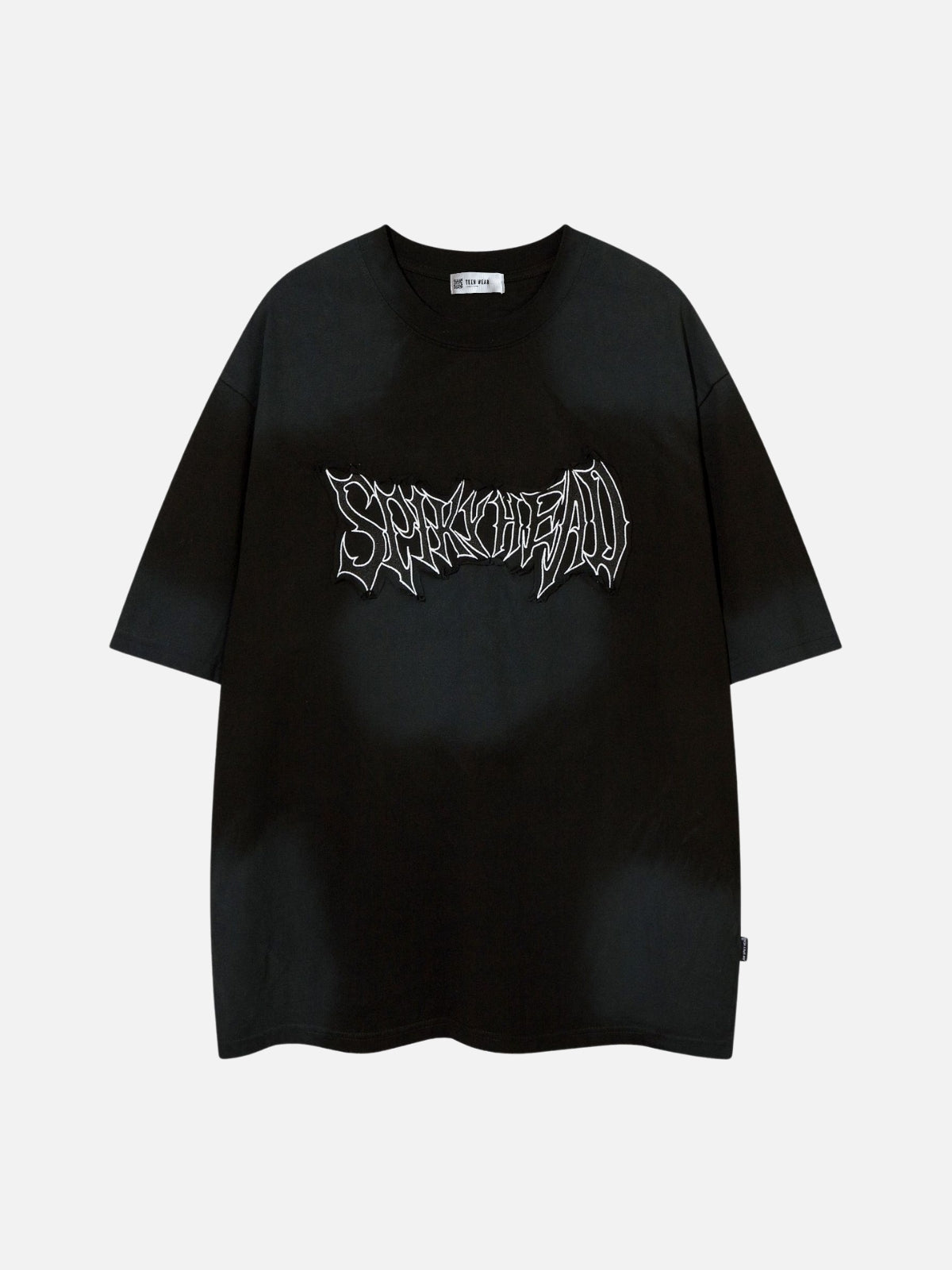 SPIKYHEAD - Oversized Embroidered T-Shirt Black | Teenwear.eu