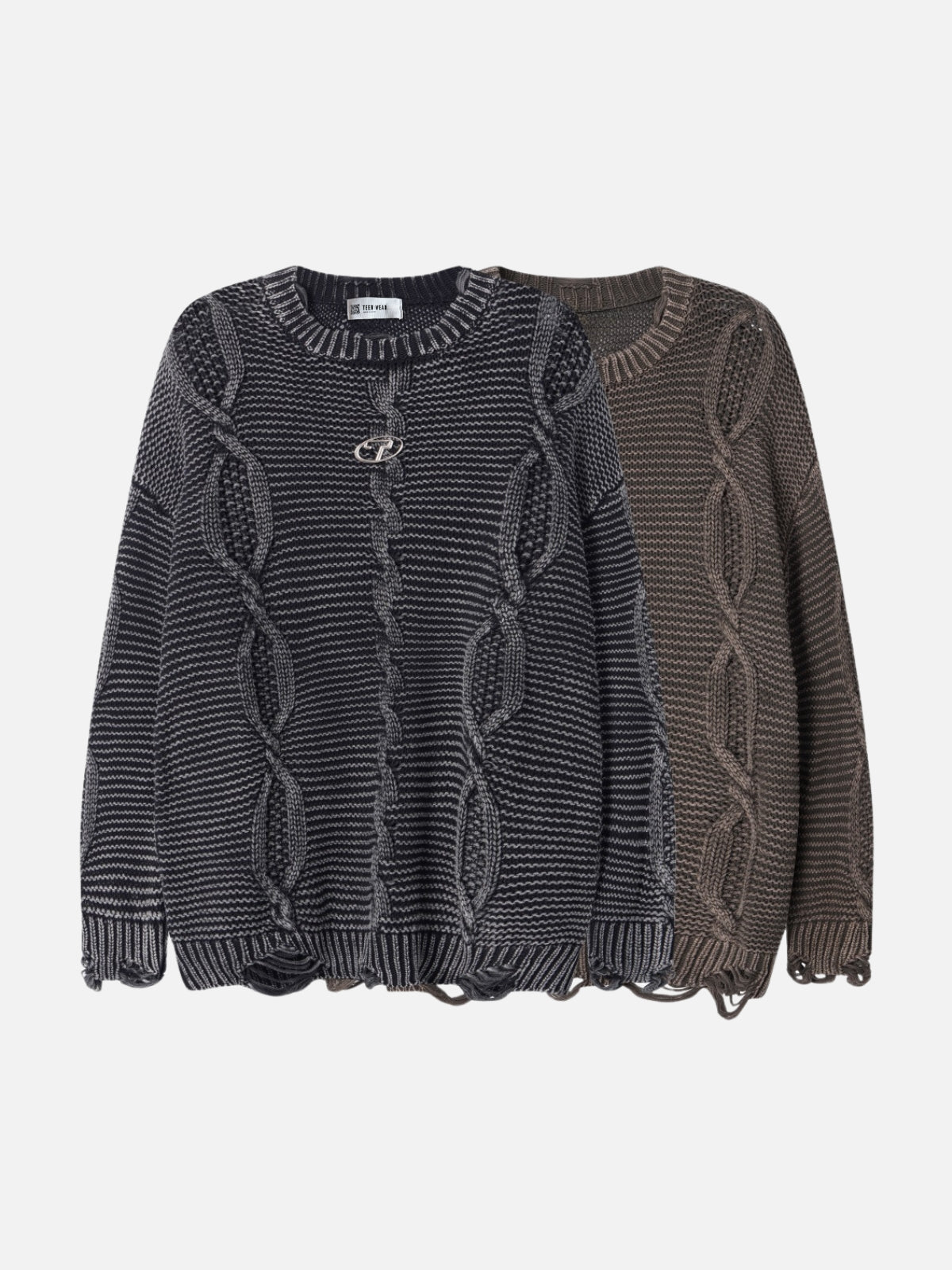 CHAINED - Oversized Embroidered Sweater | Teenwear.eu