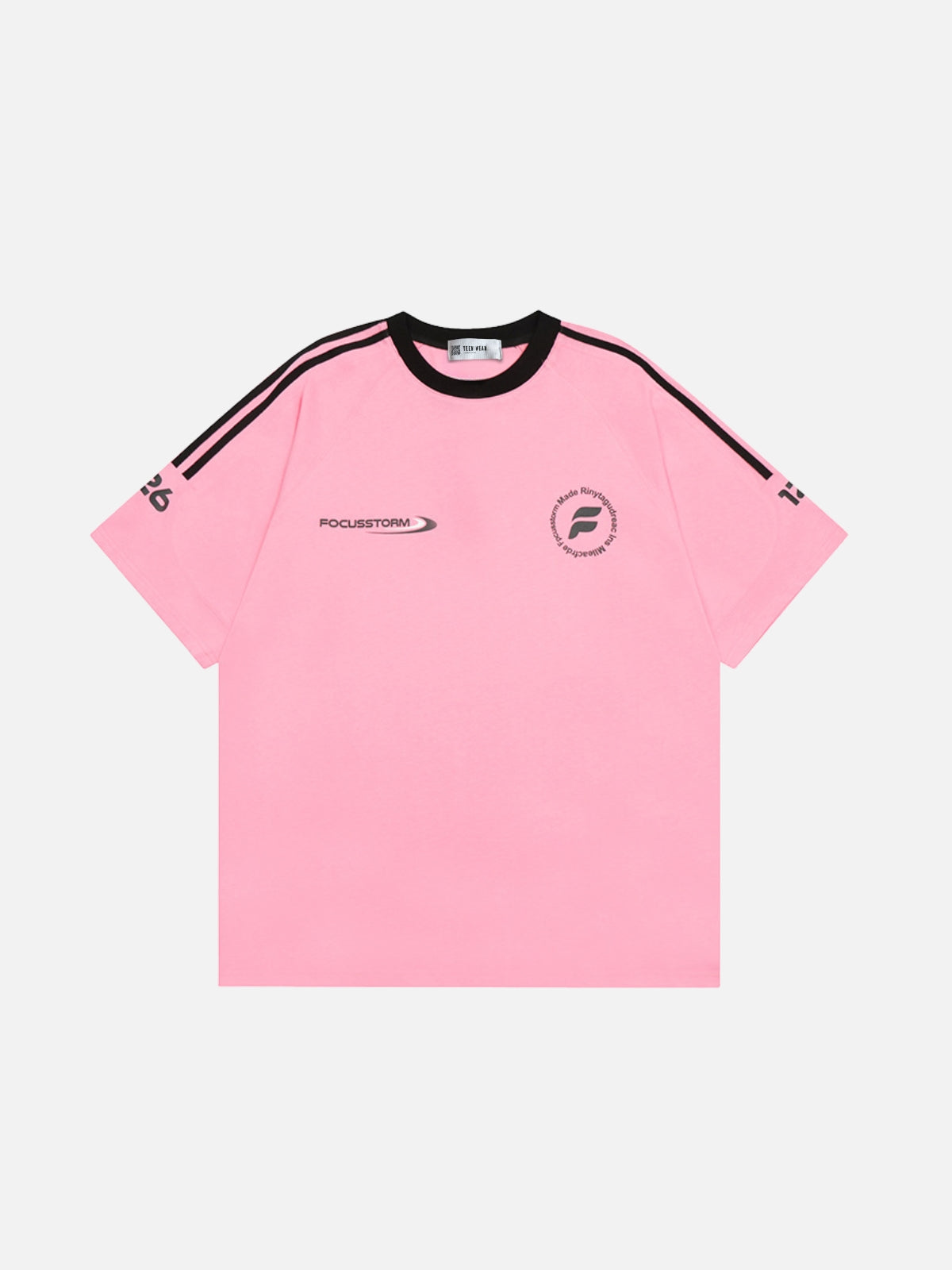STORM - Oversized Print T-Shirt Pink | Teenwear.eu