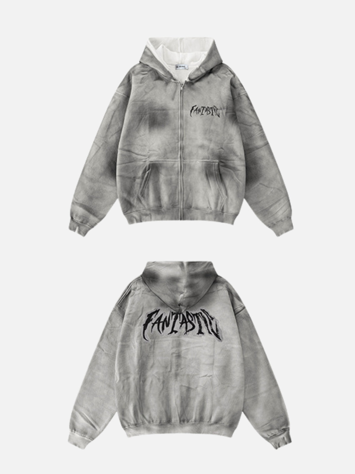 FANTASTIC - Oversized Print Zip Up Hoodie | Teenwear.eu