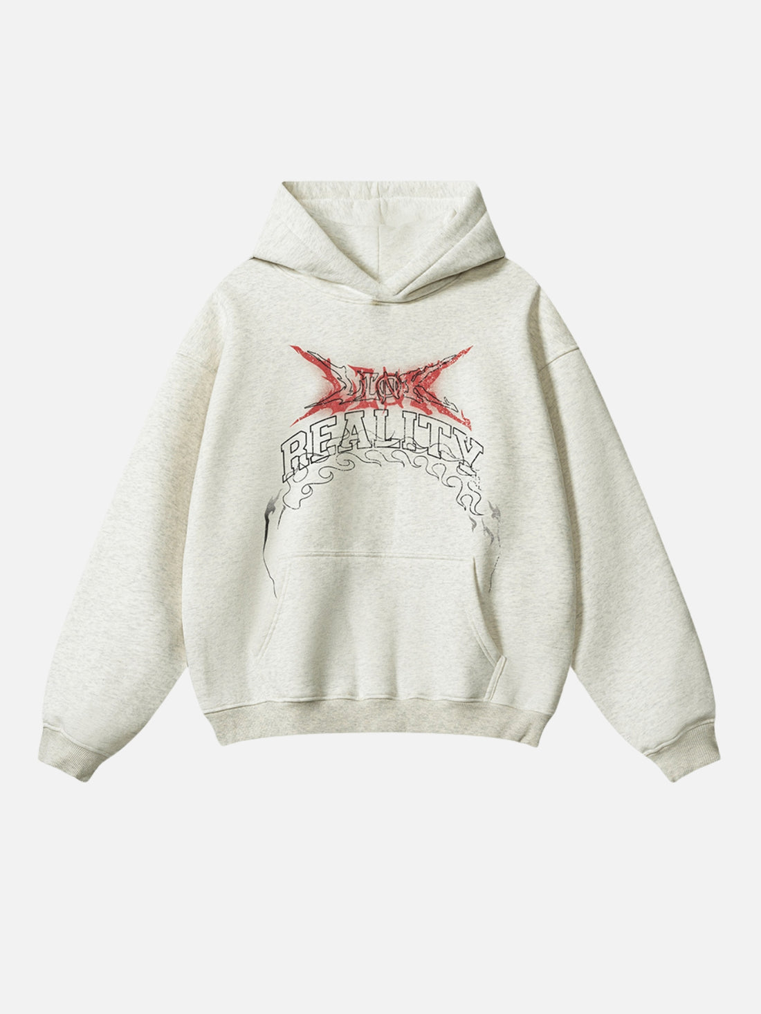 REALITY - Oversized Print Hoodie Black | Teenwear.eu