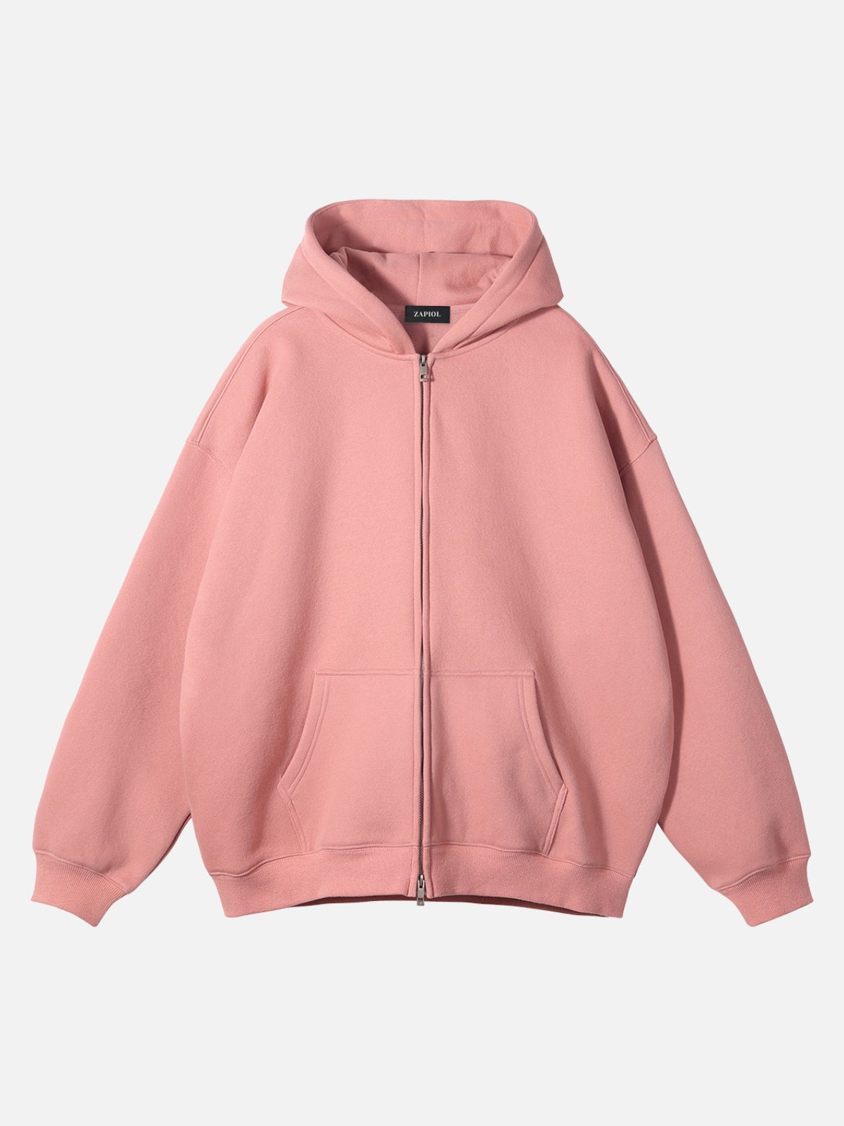PUNISH - Cropped Basic Zip Up Hoodie Pink | Teenwear.eu