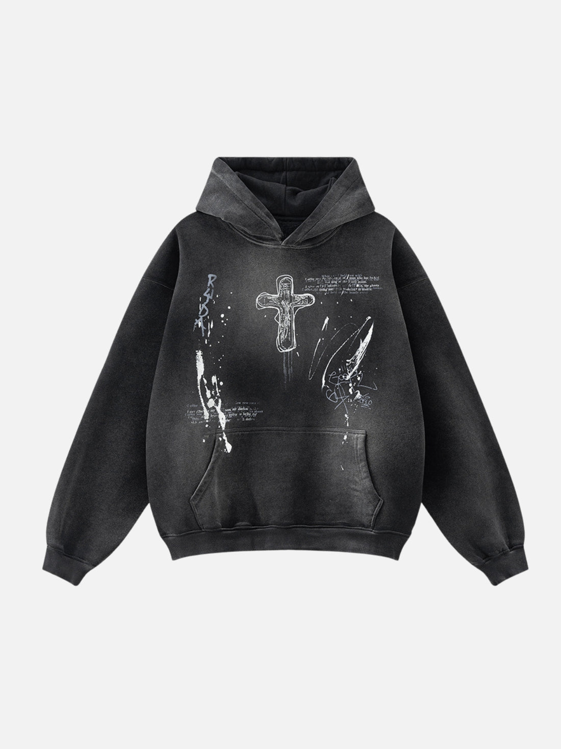 KRISS CROSS - Oversized Print Hoodie Blue | Teenwear.eu