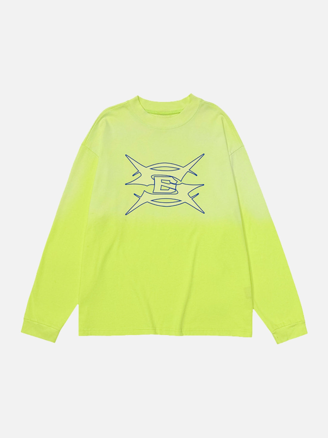 BALCKEND - Oversized Print Long Sleeved T-Shirt Yellow | Teenwear.eu