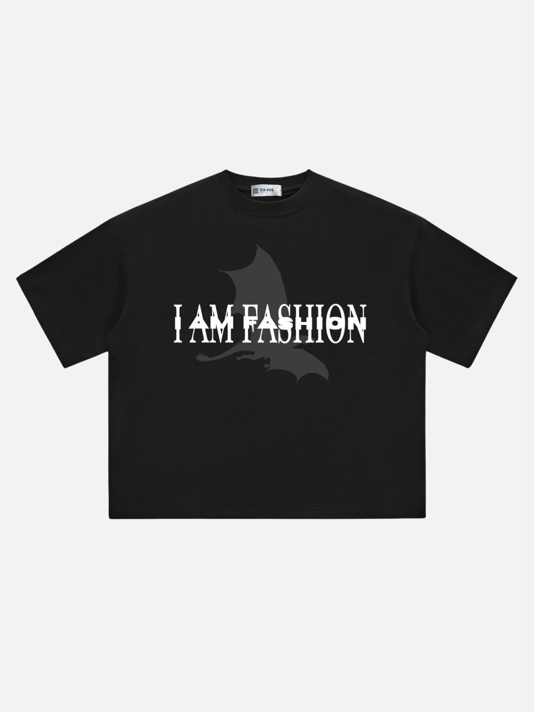 I AM FASHION - Boxy Fit Print T-shirt Black | Teenwear.eu