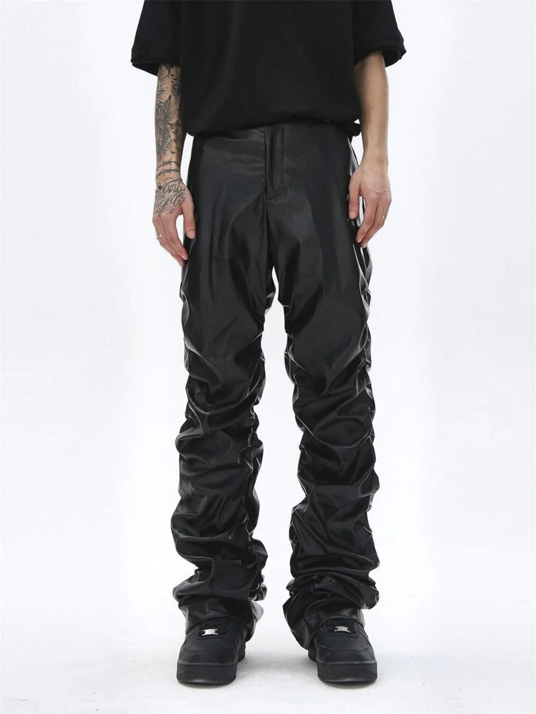 DARK PUNK - Loose PU Leather Jeans | Teenwear.eu
