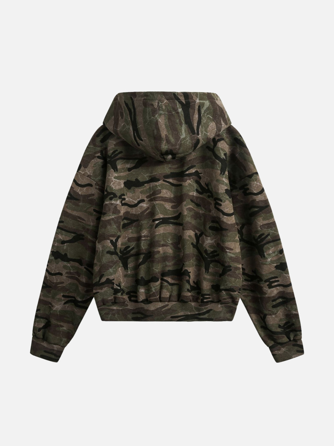 CAMMOS - Cropped Basic Zip Up Hoodie Camo | Teenwear.eu