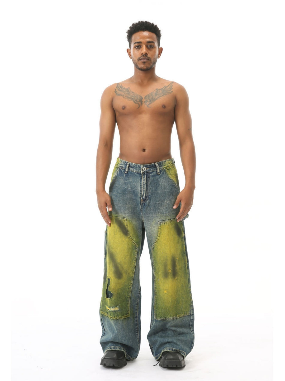 YELEES - Baggy Patchwork Jeans | Teenwear.eu