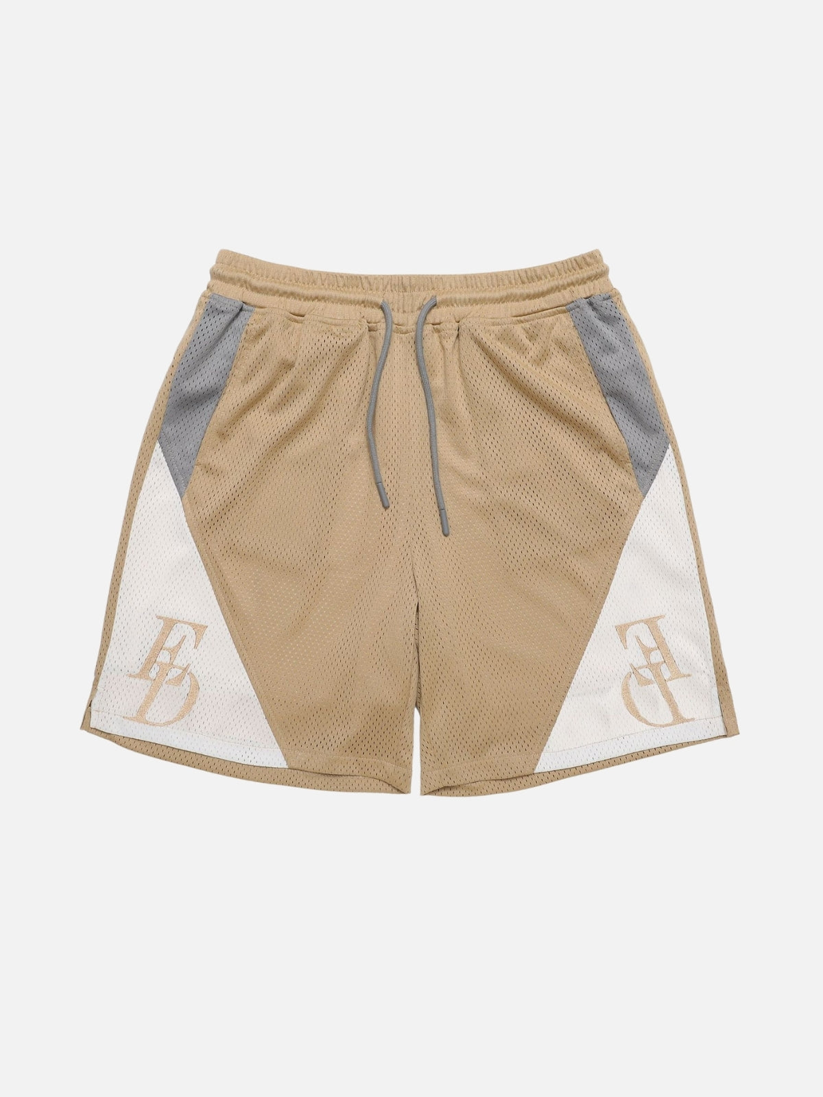 ED - Regular Graphic Mesh Shorts Beige | Teenwear.eu