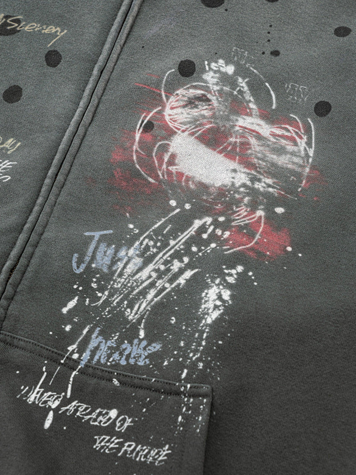 KINGRESS - Oversized Print Zip Up Hoodie | Teenwear.eu