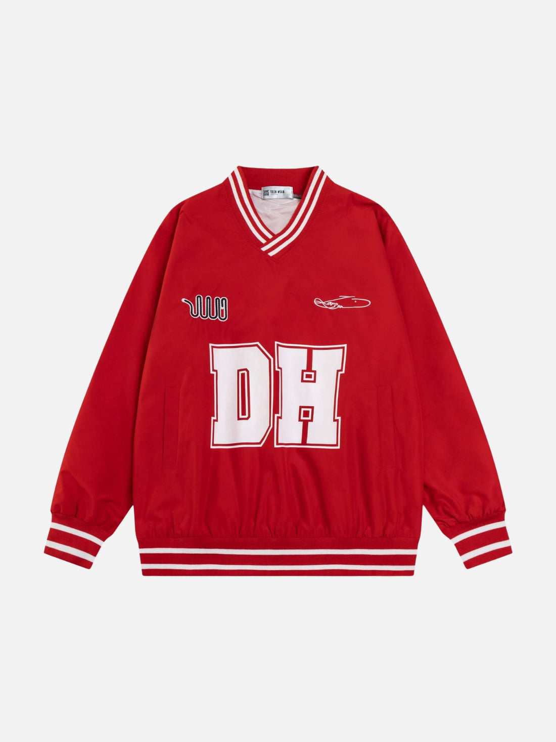 WAVER - Oversized Embroidered Long Sleeved Jersey Blue | Teenwear.eu