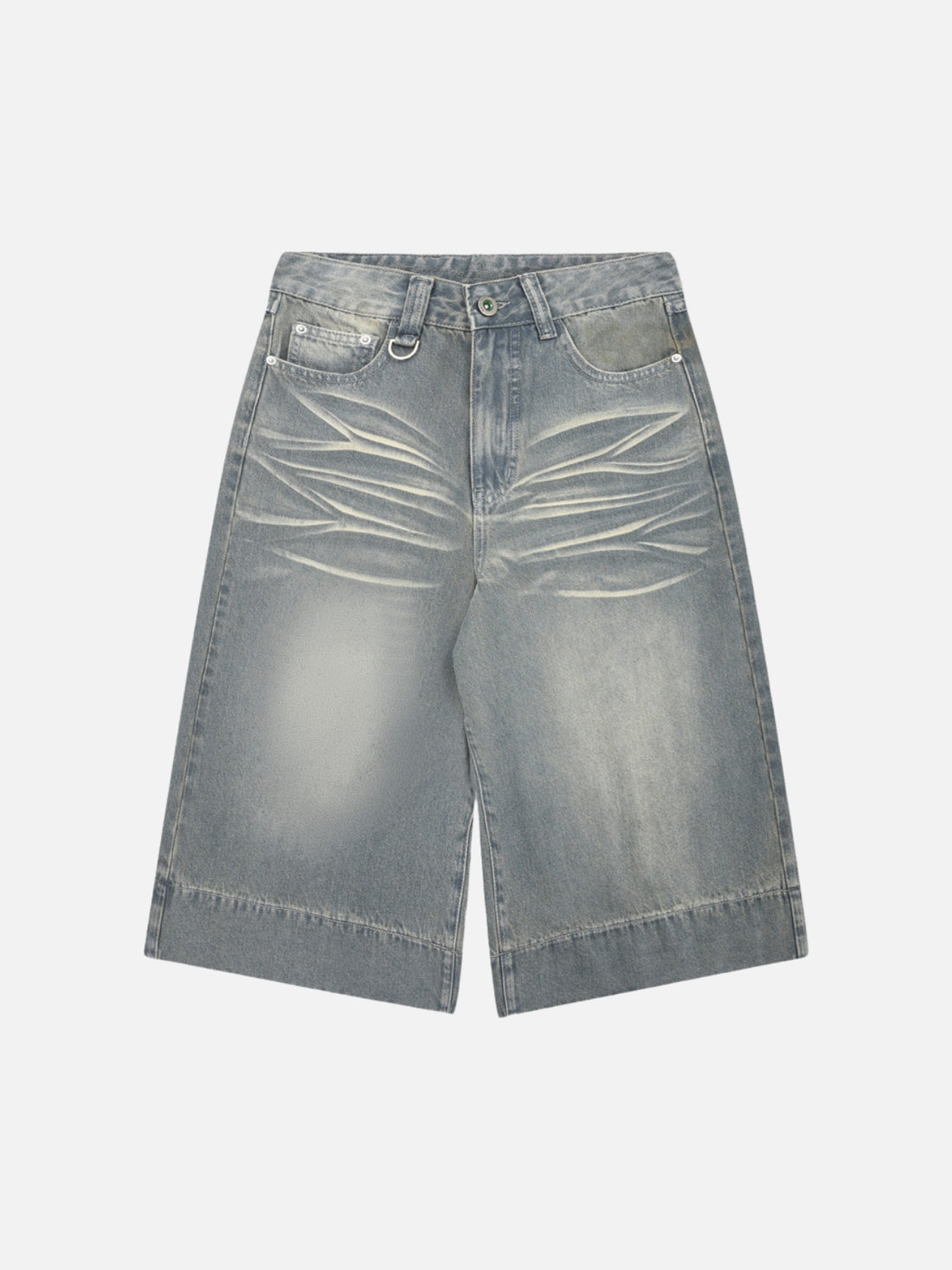 SCRAPED - Loose Denim Basic Jorts Blue | Teenwear.eu