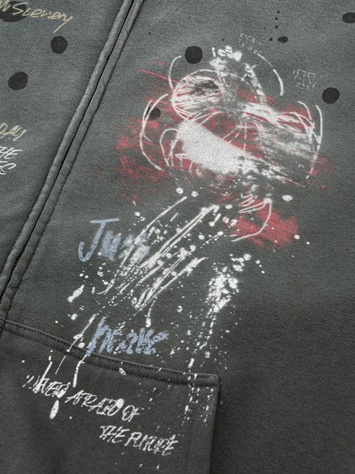 KINGRESS - Oversized Print Zip Up Hoodie | Teenwear.eu