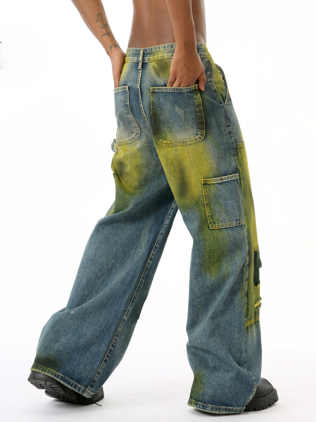YELEES - Baggy Patchwork Jeans | Teenwear.eu