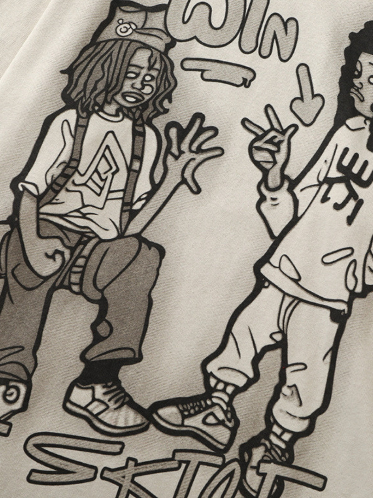 WINCEN - Oversized Print Long Sleeved T-Shirt | Teenwear.eu